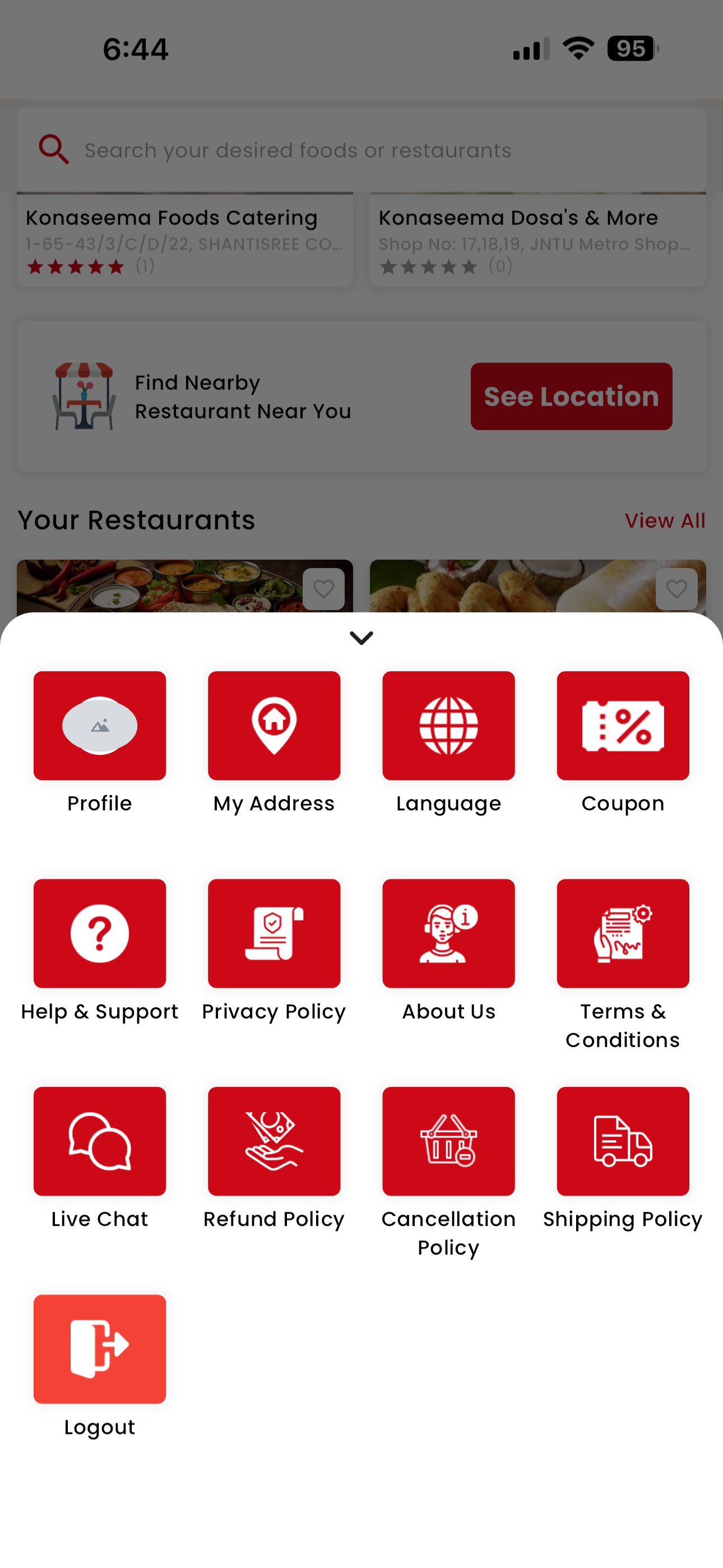 Caters: Food App