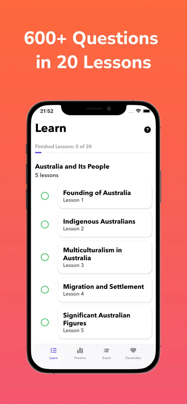 Screenshot #1 pour AU Citizenship Test Prep 2025