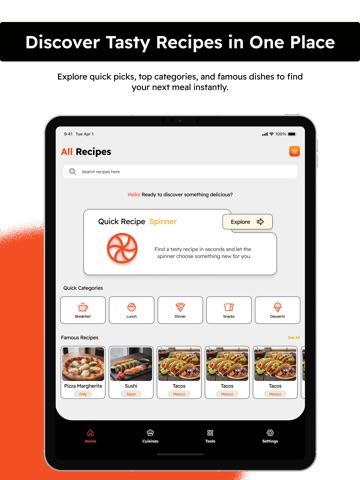CookEasy – Recipe Finder iPad screenshot