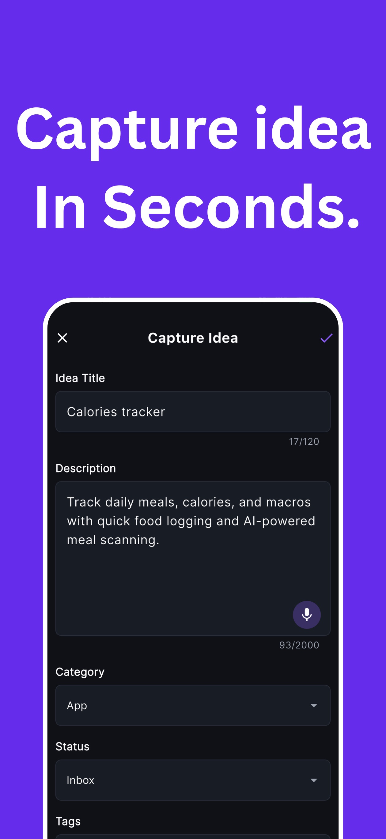 Screenshot 2 of Ideary: Voice & Text Idea Note