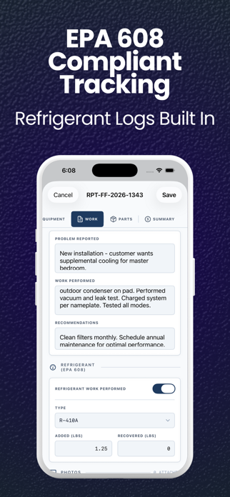 ServiceScribe: HVAC Reports Screenshot 3 of 5