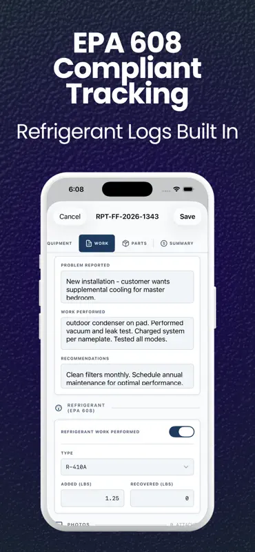 ServiceScribe: HVAC Reports screenshot 3 of 5
