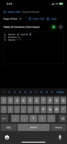 Table of Contents PDF screenshot