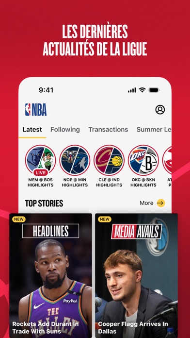 Screenshot #3 pour NBA Officiel : basket en live