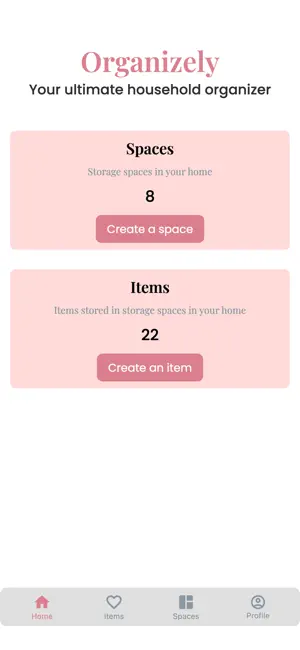 Organizely Home Organizer screenshot 1