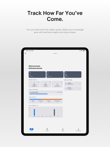 ForgeQ: AI Flashcards from PDF iPad screenshot