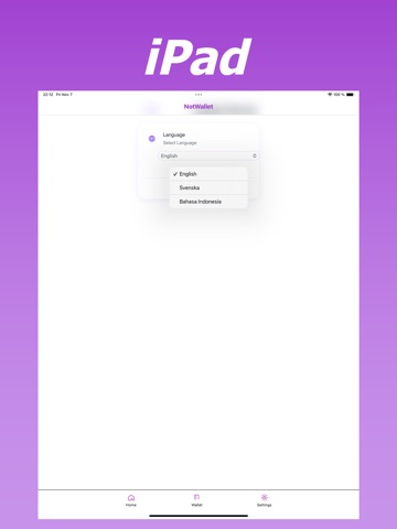 NotWallet: Solana Self-Custody iPad screenshot