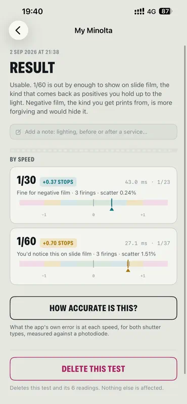 ShutterDoc: Shutter Speed Test screenshot 9 of 10