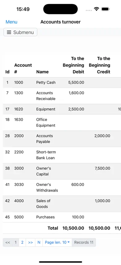 Nano Balance Sheet screenshot 4