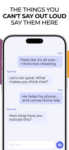 SpaceWithYou: AI Therapy Chat iPhone screenshot
