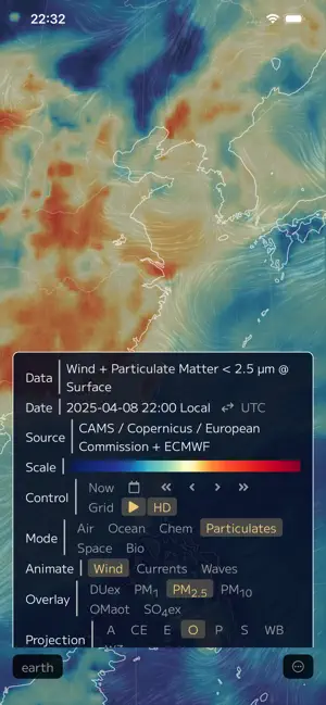 Nullschool - explore weather iPhone screenshot 5