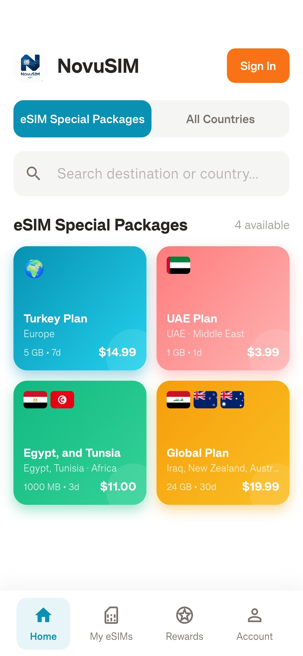 NovuSIM eSIM screenshot 3