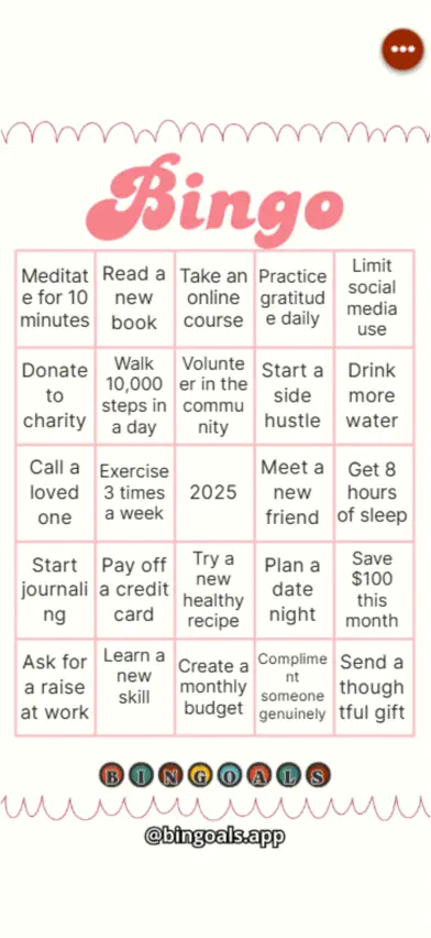 Bingoals App screenshot 2
