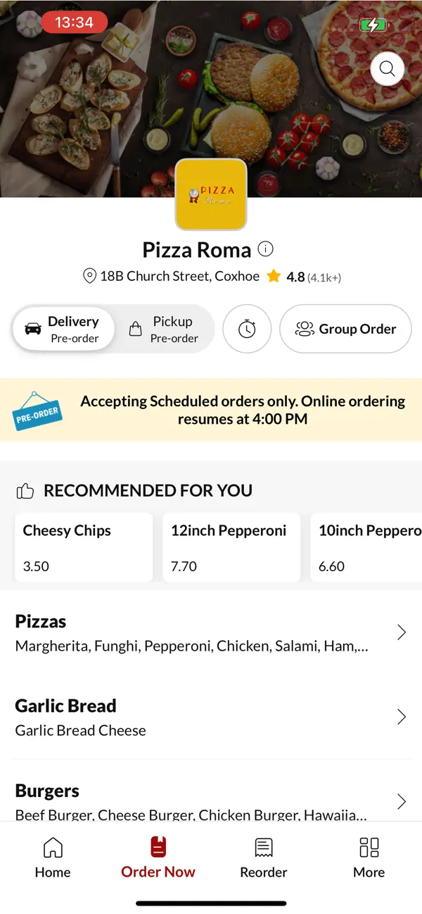 Screenshot #2 pour Pizza Roma Coxhoedurham
