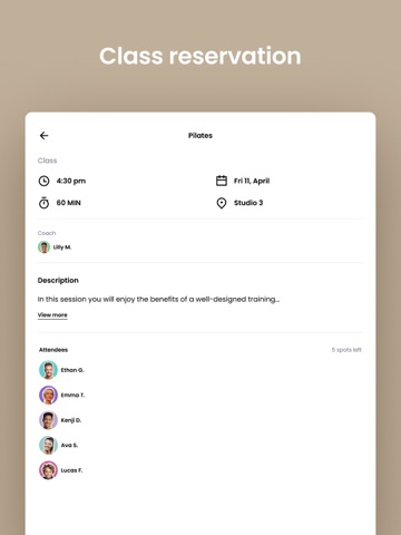 Valentina Pilates iPad screenshot