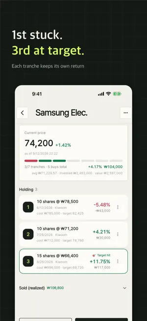 TradeLog: Tranche Journal screenshot 1