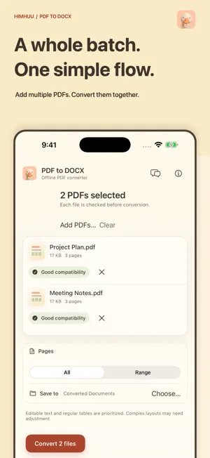 PDF to DOCX - Offline screenshot 2