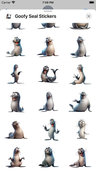 Screenshot #3 pour Goofy Seal Stickers
