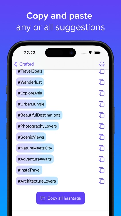 CraftCaption: AI hashtags screenshot-3