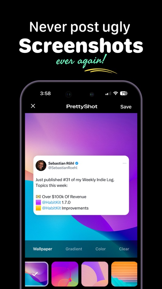 #2. Screenshot - PrettyShot (iOS) 由: Austine Amah