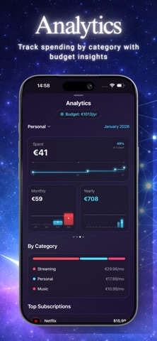 Stellar - Subscription Tracker screenshot