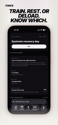Force: Workout Log & AI Coach screenshot