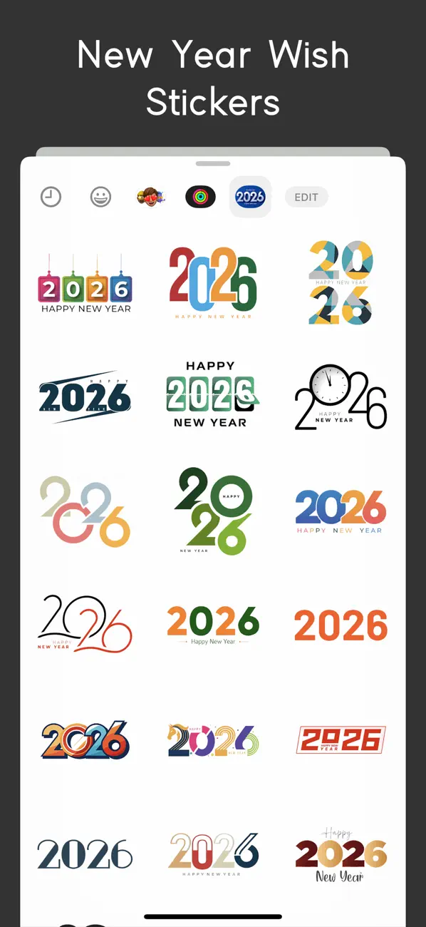 Screenshot #2 pour New Year Wish Stickers