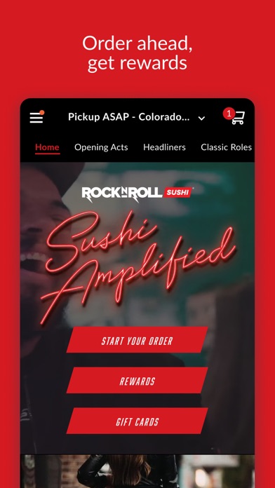Rock N Roll Sushi Rewards iPhone screenshot 1 - Food & Drink app