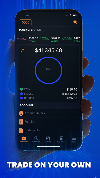 Tradier Brokerage Screenshot
