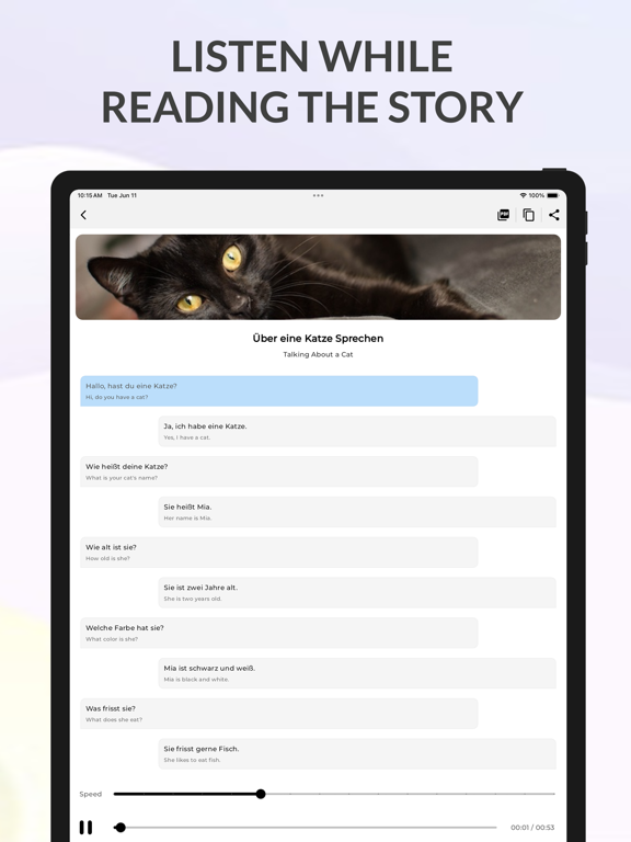 Learn German AI Conversations iPad screenshot 4 - Education app