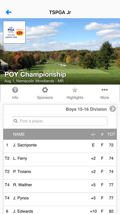 Tri-State PGA Junior Golf Screenshot