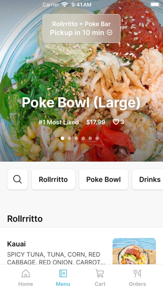 Screenshot 2 of Rollrritto Poke Bar App