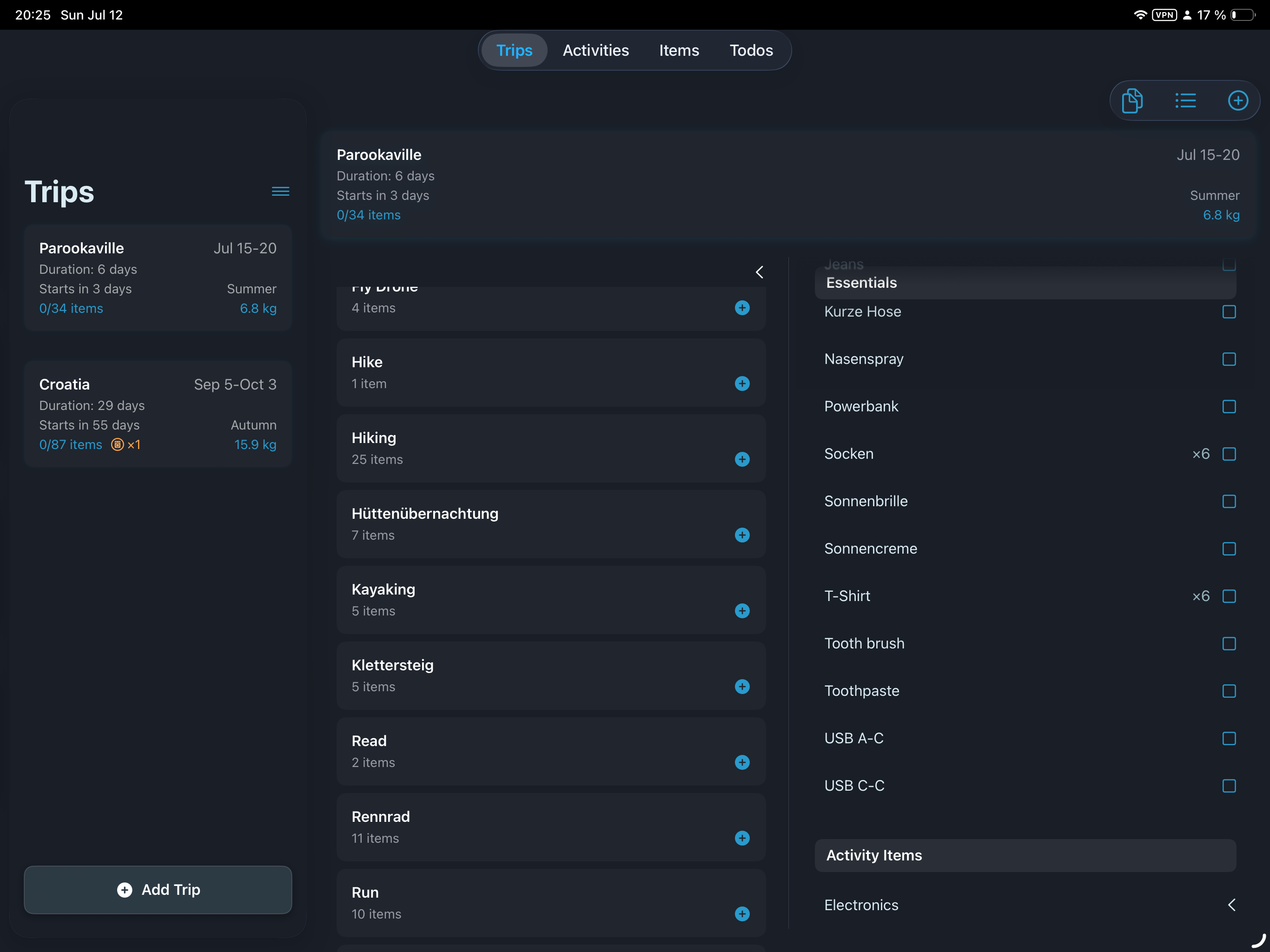 Grab & Go - Packing List screenshot 5