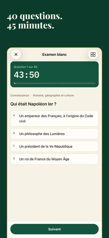 Examen civique : QCM, révision screenshot 4 of 6