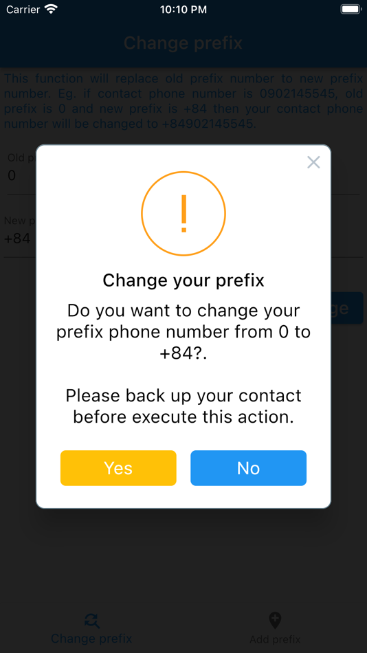 #2. Contacts Prefix Fixer (iOS) By: Cuong Luu Hung