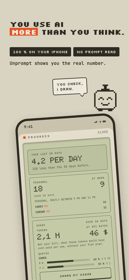 Unprompt - Your AI Use screenshot 1