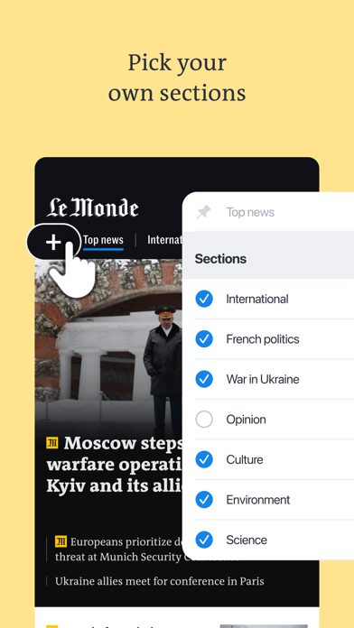 Le Monde, Live News Screenshot