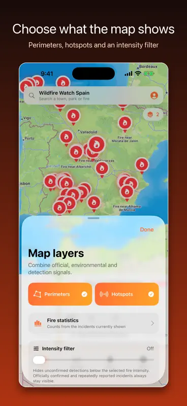 Wildfire Watch Spain screenshot 9 of 10