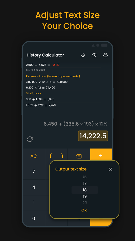 #6. Calculator with History Plus (iOS) بواسطة: SUSAMP INFOTECH