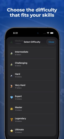 Word Stamina Levels Screenshot 3 of 7