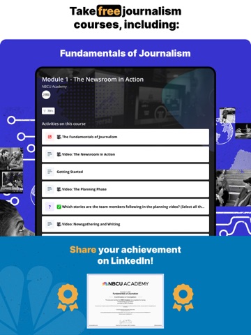 NBCU Academy iPad screenshot