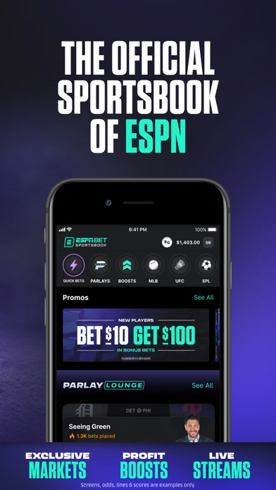 ESPN BET Sportsbook Screenshot