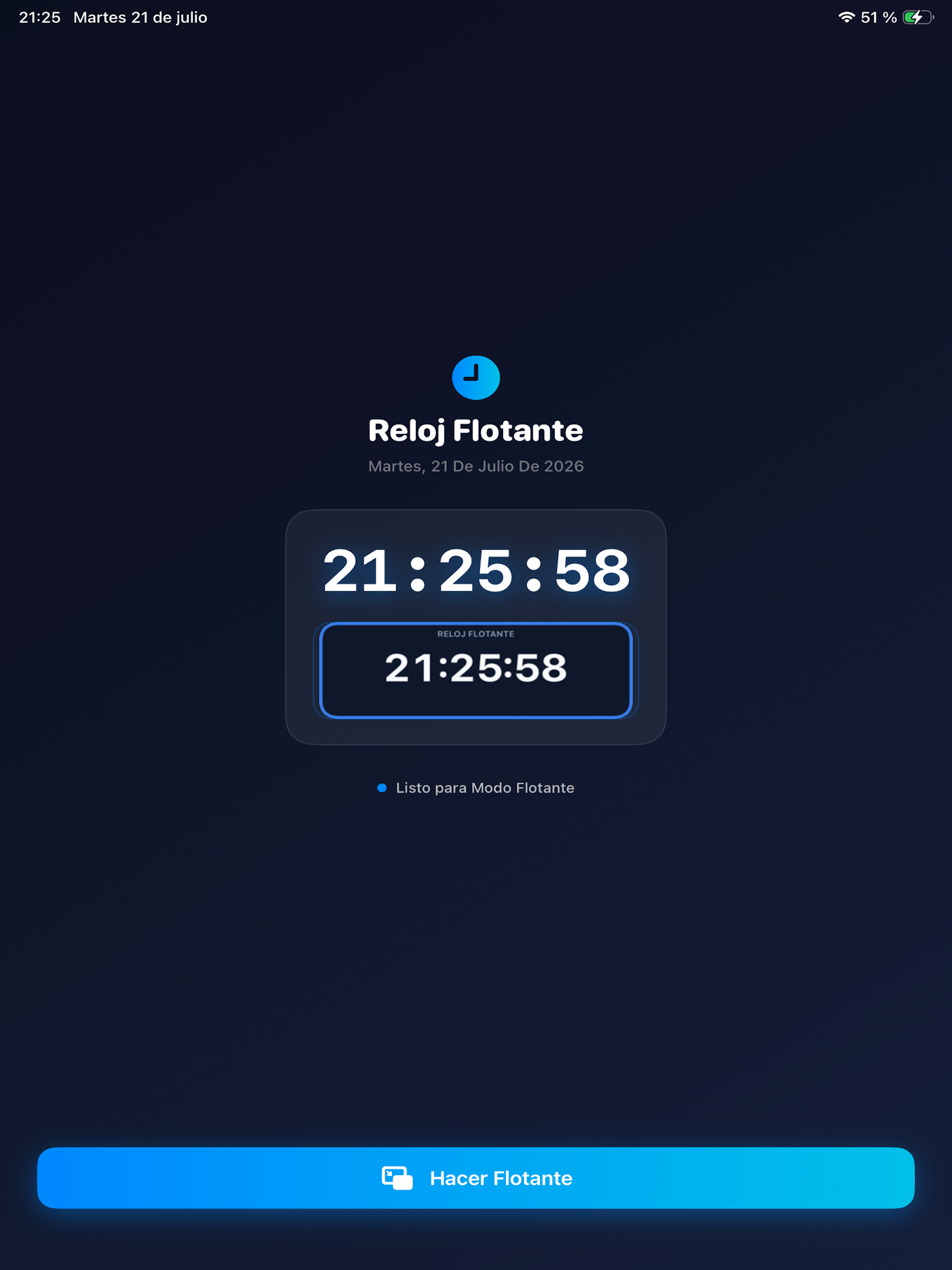Floating Clock MVS screenshot 3