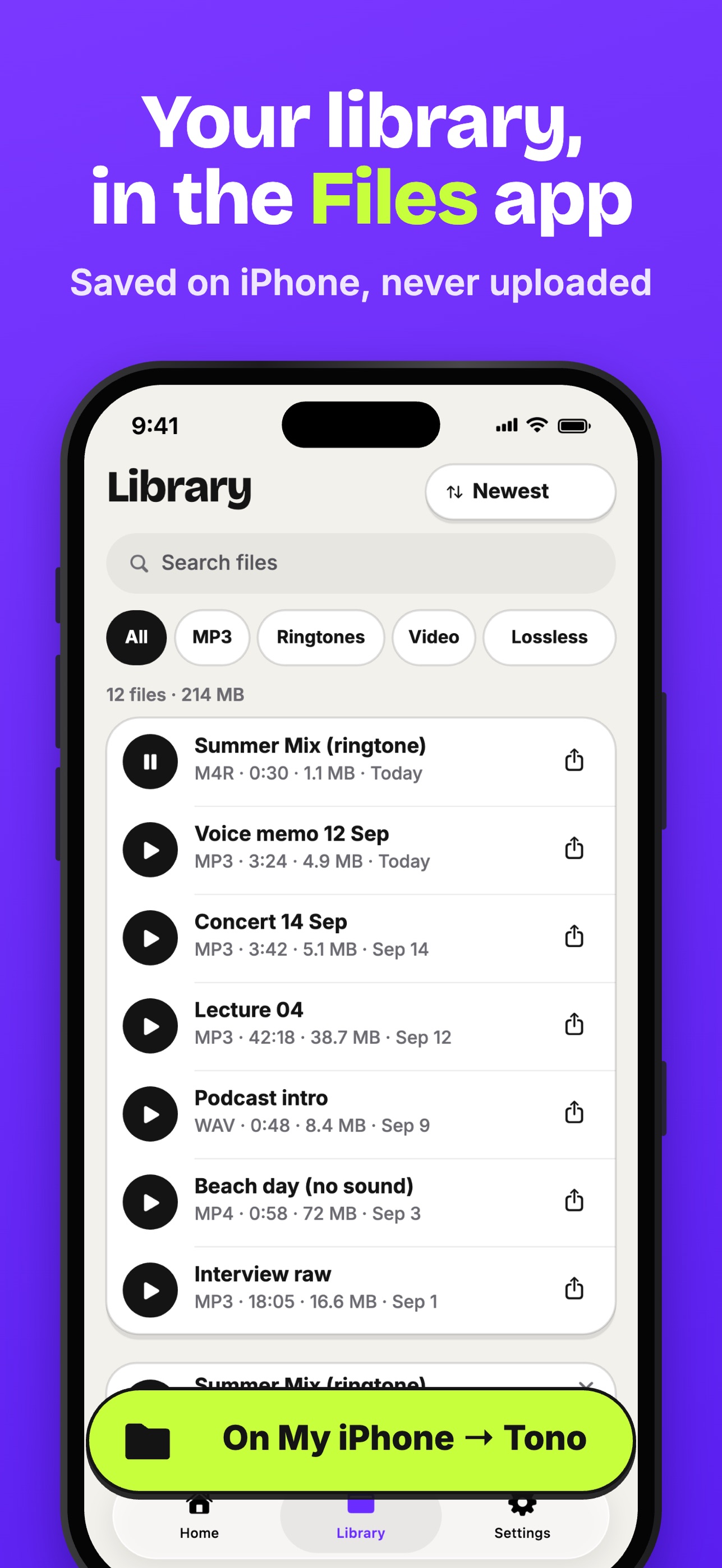 Screenshot 6 of Tono: MP3 Converter & Ringtone