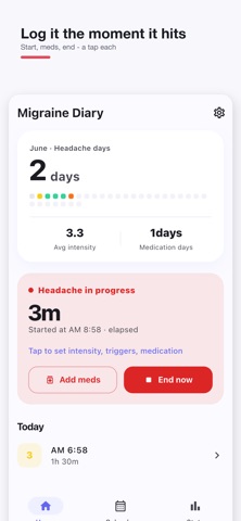 Migraine Diary: Trigger Log Screenshot 1 of 4