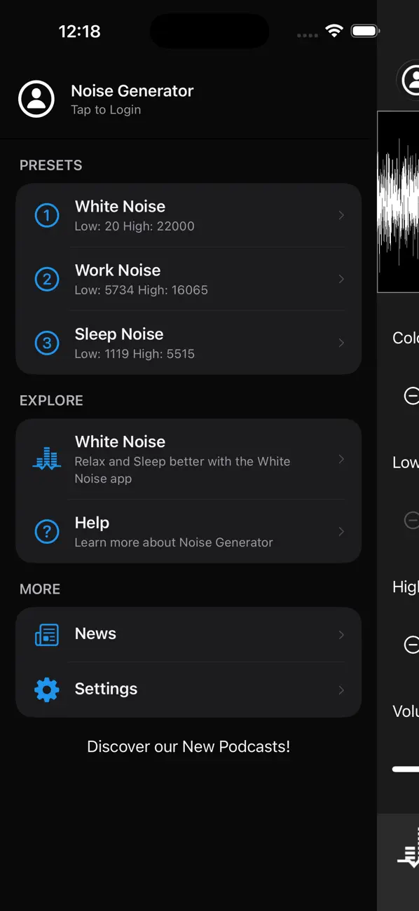 Screenshot #2 pour Noise Generator: Full Spectrum