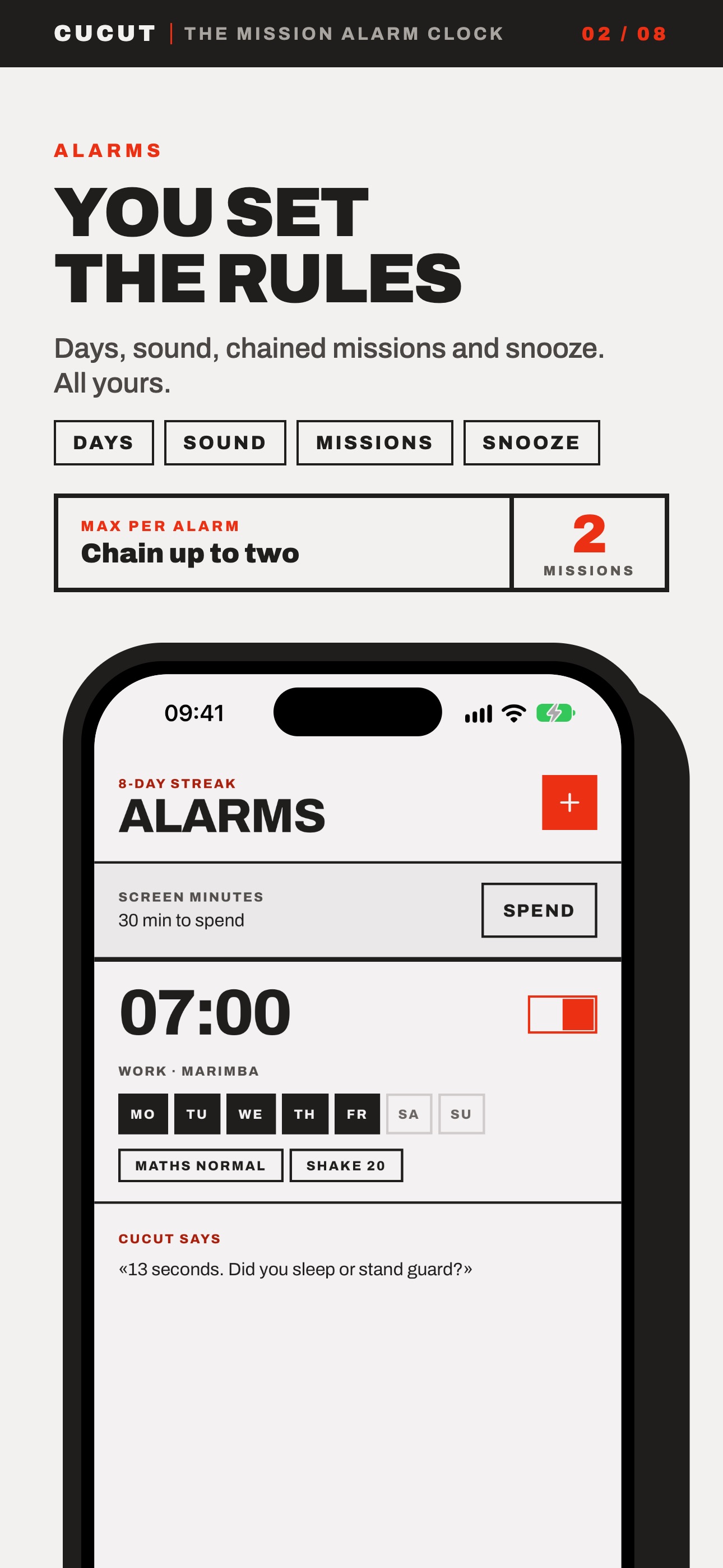 Screenshot 2 of Cucut: Alarm & Screen Time