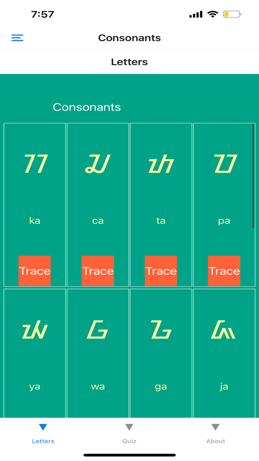 #1. Learn Sundanese Alphabet! (iOS) Podle: Ethan Hartzell
