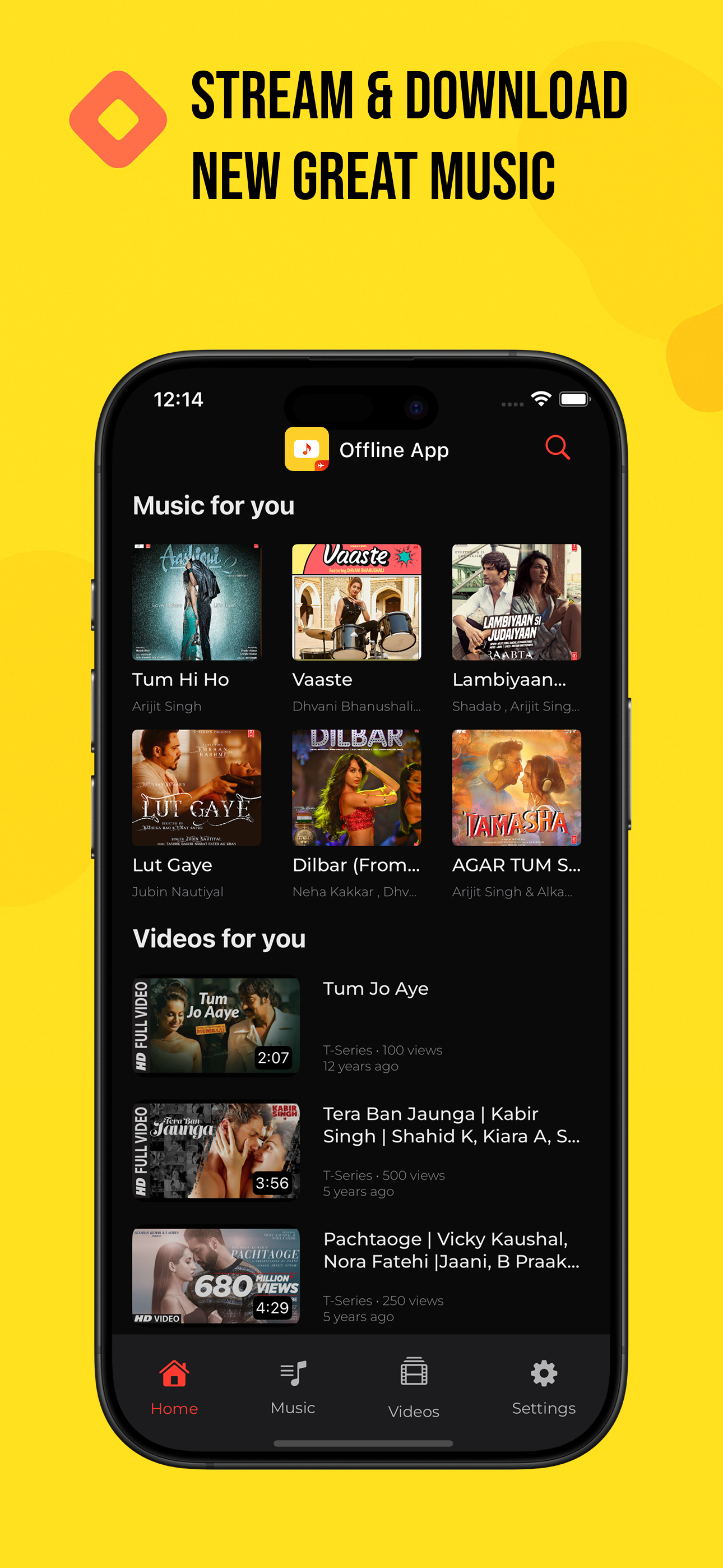 Stube : Offline Music & Videos