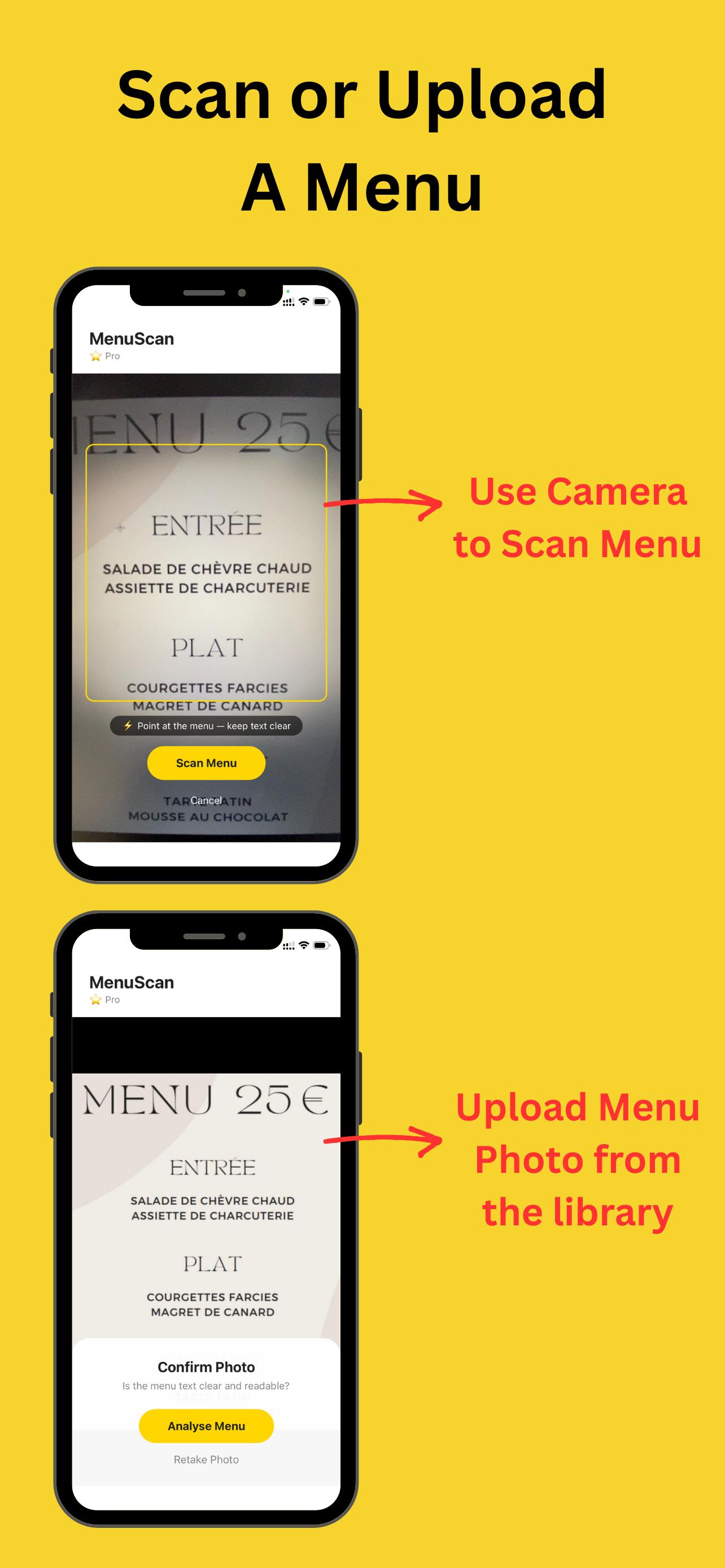 Menu Reader - MenuScan screenshot 2